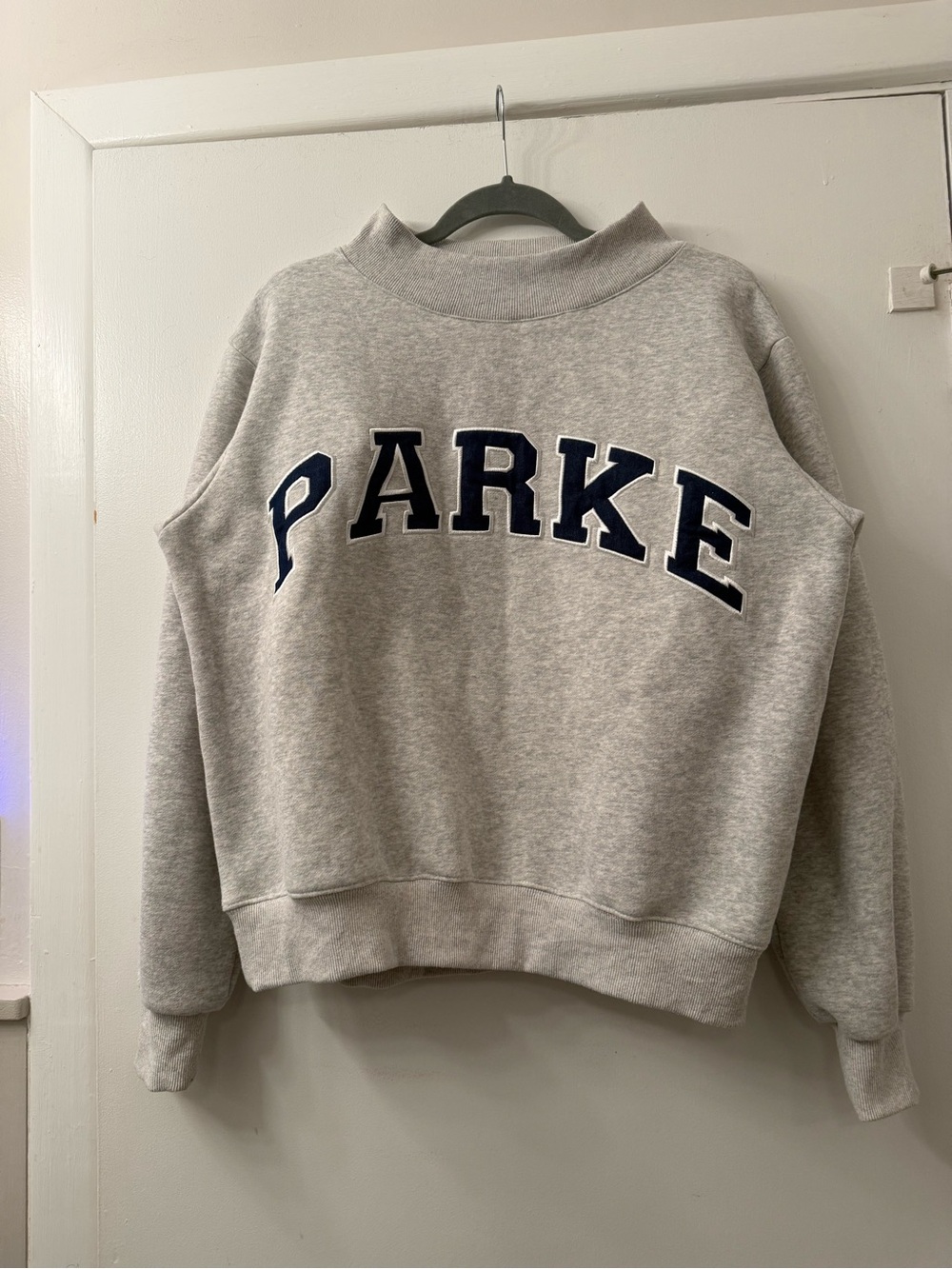 Parke Women's Gray/Navy OG Varsity Mockneck
